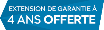 Extension de garantie à 4 ans offerte